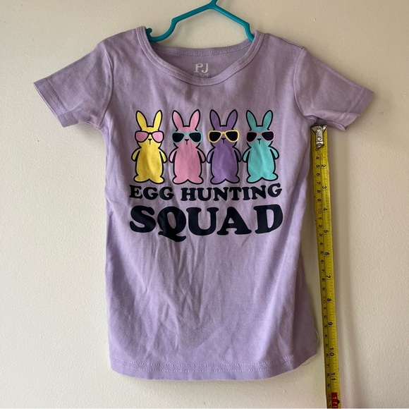 🌼 5/$25 PJ Place Girls Easter Pajama Top Peeps Graphic Tee Purple Size 5 Holiday - Picture 8 of 8
